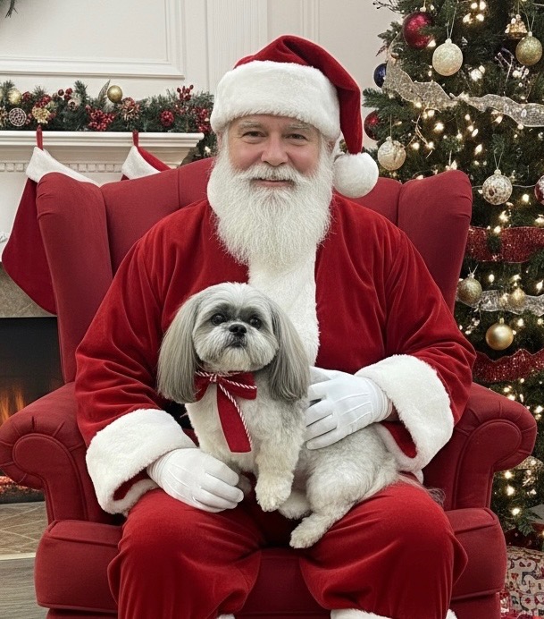 Santa with a dog